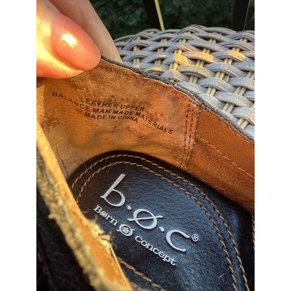 BOC Born Concept Casual Ankle Bootie Women 9 US 40.5 EU 3"Heel Black Leather - Picture 7 of 16